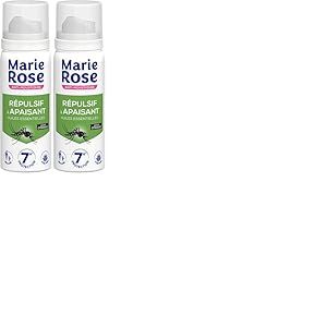 MARIE ROSE - Spray Anti-moustiques Répulsif et Apaisant - 100mL - Huiles Essentielles - Contribue à Repousser les Moustiques pendant 7 heures - A Partir de 3 ans (Lot de 2)