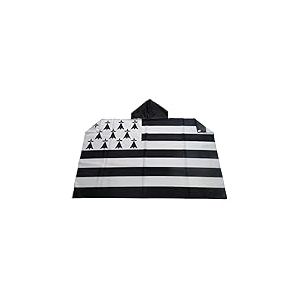 AZ FLAG Drapeau Bretagne 150x90 cm - Cape Drapeau Breton France 100% Polyester avec Manches Intégrées - Body Flag 80g