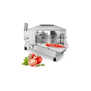 VEVOR Coupe-tomates Commerciale, Trancheuse &agrave; Tomates de 6,35 mm, Trancheur pour Tomates Robuste en Acier Inoxydable, avec Pieds Antid&eacute;rapants, pour Couper les Tomates, les Concombres et les Bananes