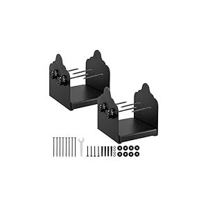 VEVOR Support de Poteau Bois, Lot de 2, Base de Poteau, Taille Interne 150x141 mm, en Acier au Carbone Robuste, Ancrage de Poteaux Stable pour Support Garde-corps Balustrades Terrasse, Pavillon, Noir