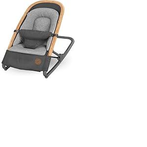 Maxi-Cosi Kori Chaise Transat Bebe 2-en-1, 0-6 Mois, jusqu'&agrave; 9 kg, Baby Bouncer, 3 Positions d'Inclinaison, L&eacute;ger & Compact, Harnais Facile &agrave; Installer, Coussin Nouveau-n&eacute;, Essential Graphite