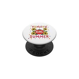 Tomato Girl Summer Tournesol Coloré Summer Look PopSockets PopGrip Adhésif