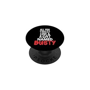 Nom de Chat avec Motif poussiéreux – All You Need is Love! PopSockets PopGrip Adhésif