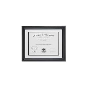 Lawrence Frames Cadre photo double usage 27,9 x 35,6 cm avec double biseau pour documents de 21,9 x 27,9 cm, noir