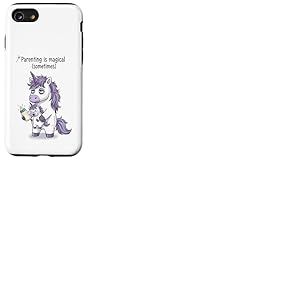&Ecirc;tre Parent est Parfois Magique &ndash; Licorne fatigu&eacute;e Coque pour iPhone SE (2020) / 7/8