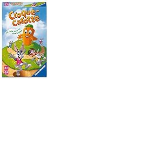 Ravensburger - Mini jeu Croque Carotte - Jeu de soci&eacute;t&eacute; - Jeu de parcours rigolo - Enfants et Parents - Format de bo&icirc;te compact - De 2 &agrave; 4 Joueurs &agrave; partir de 4 ans - Mixte - 24960 - Version fran&ccedil;aise