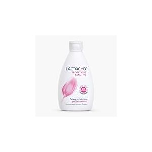 Lactacyd Sensitive Protection, nettoyant d'hygiène intime adapté aux peaux sensibles, avec de l'acide lactique biotechnologique et de l'extrait de coton, pack de 6 pièces (6 x 300 ml)