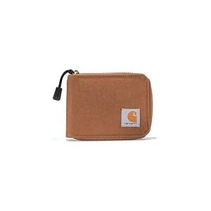 Carhartt Portefeuille décontracté en Toile avec Fermeture éclair pour Homme, Marron, Taille Unique, Marron
