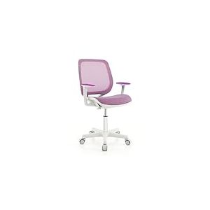 FANTASK Chaise de Bureau pour Enfant - Hauteur r&eacute;glable de 43 &agrave; 55 cm - Pivotante &agrave; 360 &deg; avec Dossier, accoudoirs et Roues - Ergonomique - pour Enfants de 6 &agrave; 15 Ans - Violet