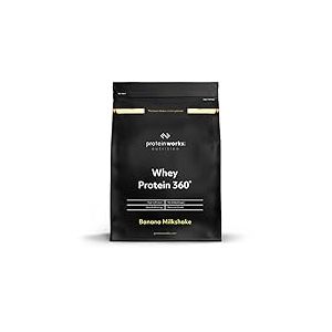 THE PROTEIN WORKS - Protéine Whey 360 Avec Vitamines Ajoutées Apport protéinés Protéines haut de gamme 40 Servings Milkshake Banane 1.2kg