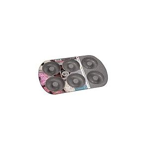 Masterchef Junior - Moule 6 Donuts - Design en Acier au Carbone - Moule avec Surface Anti-Adhésive - Base Démontable pour un Démoulage Facile - Compatible Cuisson Four et Lave-vaisselle