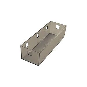 NINKA Banio 5018.11 20911 Conteneur à tiroirs 3 compartiments en plastique translucide Graphite 251 x 84 mm