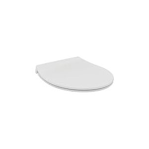 Ideal Standard Abattant WC Universel Authentique E335601, Dimensions 425x 365 x 50 mm, Frein de Chute,Plastique Duroplast, Déclipsable pour une Installation facile, Charnières Acier Inoxydables