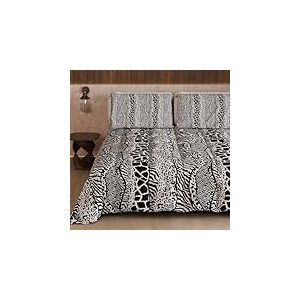 PETTI Artigiani Italiani - Couette Une Place et demie d'hiver, Couette 1 Place et demie, Couette Double Face Couleur Unie et Impression num&eacute;rique Animalier 05, fabriqu&eacute;e en Italie