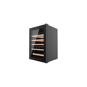 Cecotec Cave à vin 48 bouteilles Bolero GrandSommelier 48000 Black. 128 litres, Température réglable, Système de refroidissement par compresseur, Panneau tactile, Silencieuse, LED intérieur.