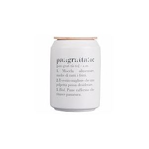 Villa d'Este Home Tivoli Pot de chapelure 1600 ml en grès, couvercle en bambou, Victionary