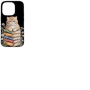 Exotic Shorthair Bookworm Flowers Book Reading Books Coque pour iPhone 14 Pro