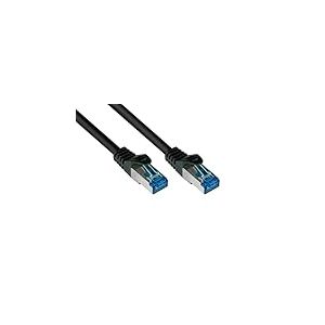 Alcasa Cat6a 15m câble de réseau Noir S/FTP (S-STP)