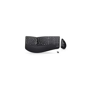 Perixx Periduo-605 Pack de clavier ergonomique sans fil, s&eacute;paration de touches et souris verticale avec repose-poignet et touches &agrave; membrane Low Profile