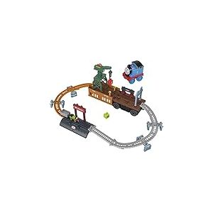 Thomas & Friends - Playset Thomas Transformable 2-en-1, Train à Poussée et Piste avec Grue Fonctionnelle, Jouet pour Enfants 3+Ans, GXH08