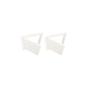 KOTARBAU® Trappe de visite 30 x 30 cm en plastique blanc Trappe d'inspection trappe visite placo plafond trappe comble trappes (Lot de 2)