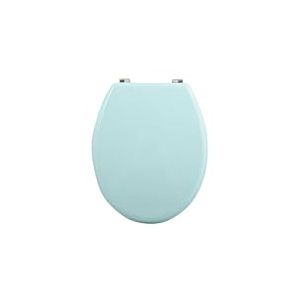 MSV Lunette de WC et abattant cœur en Bois MDF avec charnières en Acier Inoxydable, Haute qualité et Stable, « Vert Pastel »