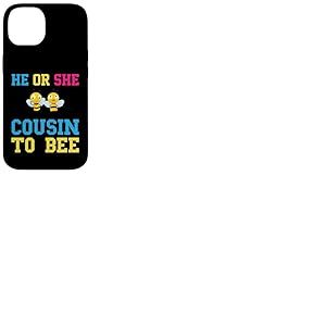 He Or She Cousin To Bee Baby Shower Party Révélation du sexe Coque pour iPhone 14