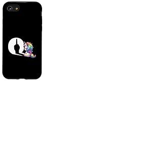Licorne dr&ocirc;le avec Doigt d'honneur Grincheux du Matin Coque pour iPhone SE (2020) / 7/8