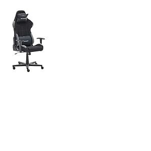DXRacer 5.2 Chaise de Jeu, Housse en Tissu, Noir/Gris, B/H/T: ca. 65/121-131/65 cm