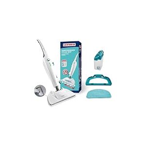 Leifheit Balai vapeur CleanTenso Power 2.0, nettoyeur vapeur à temps de chauffe inférieur à 30 secondes, durée de lavage du sol de 50 min, balai lave-sol vapeur pour un nettoyage sans produit chimique