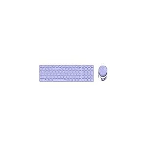 Rapoo 9750M Clavier Souris Incluse RF sans Fil + Bluetooth QWERTZ Allemand Lilas
