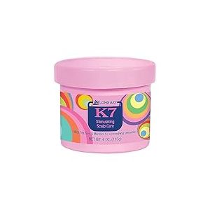 Ampro Long-Aid K7 Stimulating Scalp Care Conditioner - Tea Tree and Castor Oil Nourishes Dry Scalps - Cooling Sensation of Menthol Helps Soothe and Energize - Free of Alcohol and Dyes - 4 oz