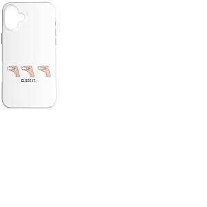 Tendance : mème, clic à la Main, pointeur, Pouce, Doigt, Touche, Horloge Coque pour iPhone 16 Plus