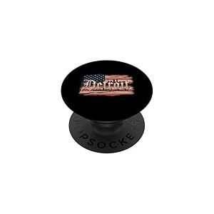 Detroit T-Shirt Michigan Drapeau Am&eacute;ricain USA 313 R&eacute;tro PopSockets PopGrip Adh&eacute;sif