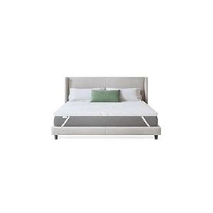 Novilla Surmatelas 180x200, 5CM, Surmatelas en Mousse à Mémoire de Forme Gel, Mousse en Matériau Bambou, Évacuation de L'humidité, avec Design Antidérapant et Certification de Sécurité, Lavable