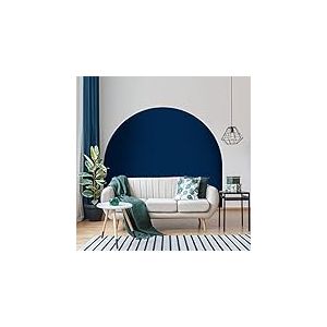 Ambiance Sticker Autocollant Lit T&ecirc;te de Lit Arche Stickers Muraux | Grand Papier Peint Demi Cercle pour D&eacute;coration Salon et Chambre| L58 x H180 cm - Bleu Fonce