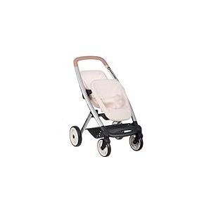 Smoby - Maxi-COSI - Poussette Jumeaux Beige - Jouet d'Imitation - Balader 2 Poupons Jusqu'à 42 cms - Roues Silencieuses et Multidirectionnelles - A Partir de 3 Ans - Fabrication Espagnole