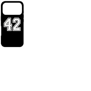 42 Sports d'&eacute;quipe num&eacute;ro Quarante-Deux : Grunge Varsity Matching Coque pour iPhone 17 Pro