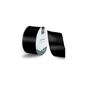 Vaessen Creative Ruban Satin Noir - 20 m x 50 mm - Bolduc pour Cadeau, Emballage et Bouquet Mariage