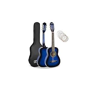 3rd Avenue Guitare Classique Pour Enfants Taille 1/4 Avec Cordes En Nylon Espagnol Pour D&eacute;butant - 6 Mois De Cours Gratuits, Sac, Cordes - Bleu
