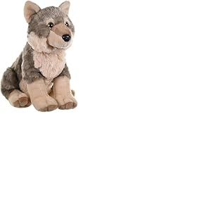 Wild Republic - 10963 - Cuddlekins - Peluche - Loup - 30 cm, Gris