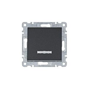 Interrupteur simple s&eacute;rie lumineuse (WL0213) noir avec voyant lumineux