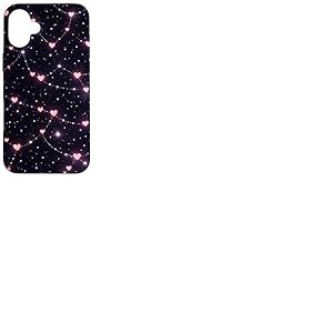 Motif c&oelig;ur Rose &eacute;toile Mignon Nuit Romantique Ciel &eacute;toil&eacute; Coque pour iPhone 16 Plus