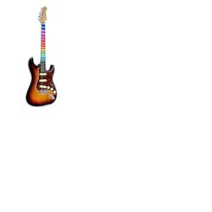 EKO GUITARS - S-300 SUNBURST VISUAL NOTE, guitare électrique "Visual Note", corps peuplier, poignée érable,clavier en résine, feuille visuelle Note interface avec l'application dédiée, couleur