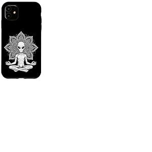 Mandala Spirituel méditation Alien drôle Zen Yoga Coque pour iPhone 11