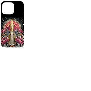 Stylo-Plume Art d&eacute;co avec Ornement Floral r&eacute;tro Vintage Coque pour iPhone 15 Pro Max