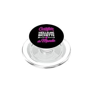 Certifiée meilleure bichette Du Monde Femme Humour biche PopSockets PopGrip pour MagSafe