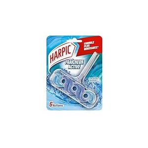 Harpic Blocs WC - Nettoyant WC Active Fresh Explosion Marine OCEAN PACIFIQUE - 4 semaines de fraicheur - 1 unité (Lot de 6)