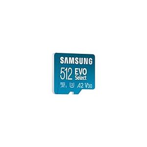 Samsung Carte m&eacute;moire microSDXC, Evo Select MB-ME512SA/EU, 512 Go, vitesse de lecture 160 Mo/s&sup1;, fournie avec adaptateur SD