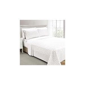 Elegant Comfort Parure de lit 6 pièces Douce et Confortable, en Microfibre de qualité hôtelière 1500, Poche Profonde, Infroissable, pour très Grand lit californien, Beige ondulé